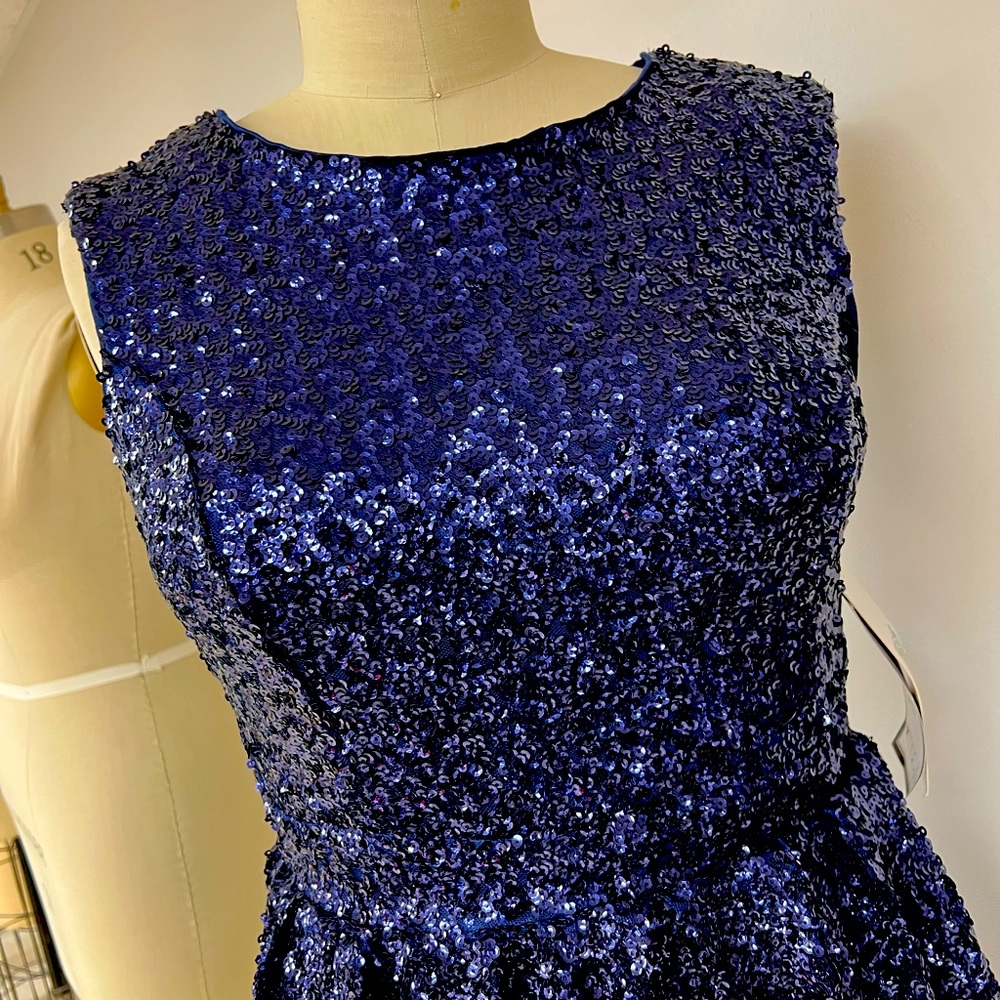 Emerald Sundae Sapphire Blue Sequin Dress XL